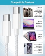 Câble Chargeur USB-C en Nylon Tressé – Image 2