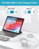 Câble Chargeur USB-C en Nylon Tressé – Image 3
